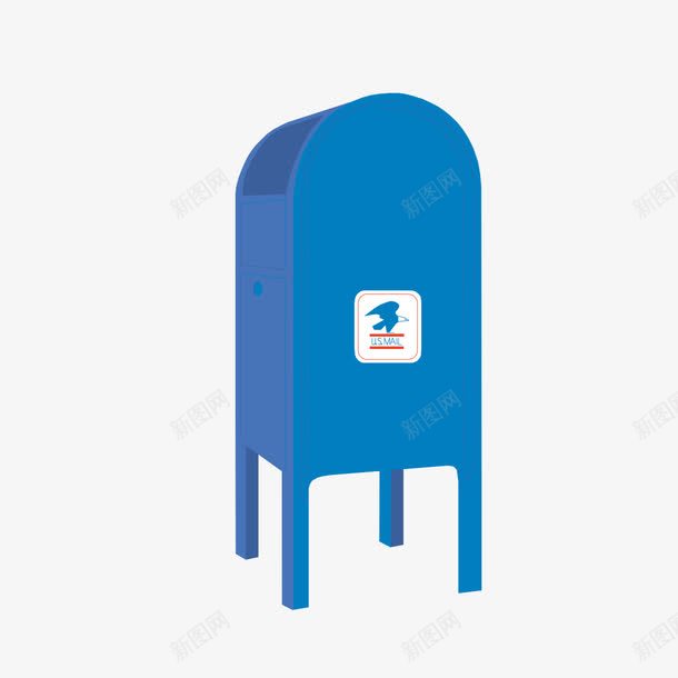 蓝色垃圾箱模型png免抠素材_新图网 https://ixintu.com 垃圾 垃圾箱 蓝色 蓝色模型