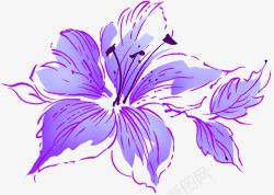 紫色花纹贵宾卡素材