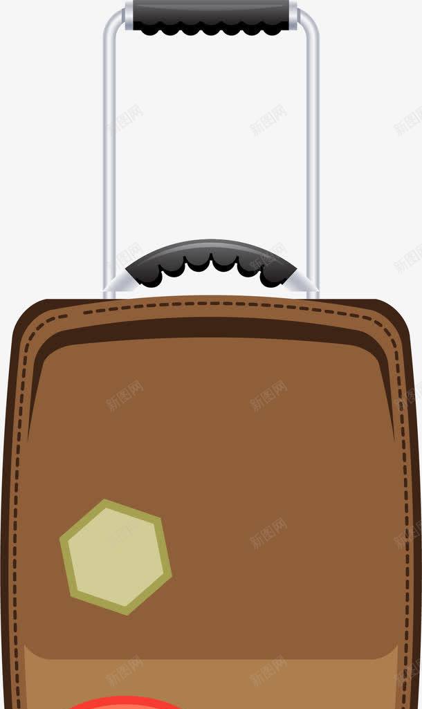 棕色拉杆箱png免抠素材_新图网 https://ixintu.com 出差 卡通 咖啡色 手绘拉杆箱 拉杆箱 棕色 箱包 行李箱