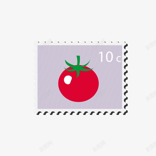 红色番茄邮票png免抠素材_新图网 https://ixintu.com 日用 番茄 矢量邮票 红色 邮票