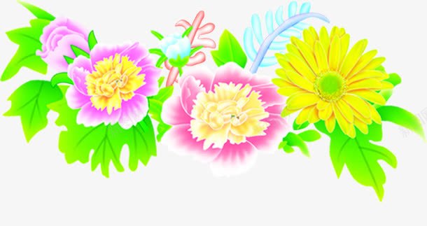 手绘彩色清新花朵植物png免抠素材_新图网 https://ixintu.com 彩色 植物 清新 花朵