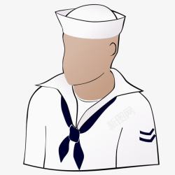 穿白色的海军服的海军素材