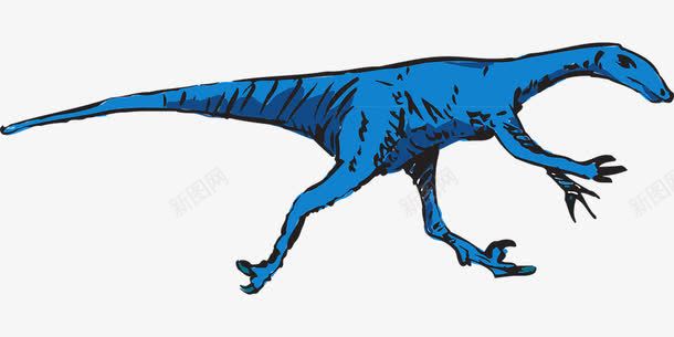 抽象艺术蓝色恐龙惊恐png免抠素材_新图网 https://ixintu.com 恐龙 惊恐 抽象 艺术 蓝色
