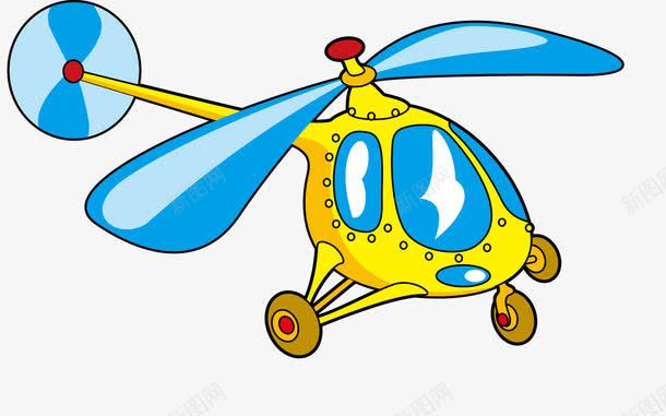黄色飞机png免抠素材_新图网 https://ixintu.com 交通工具 卡通 直升飞机 飞机 黄色飞机