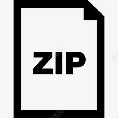 ZIP文件的接口符号的压缩文件图标图标
