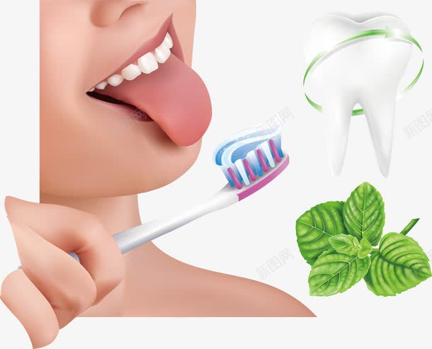 呵护牙齿png免抠素材_新图网 https://ixintu.com 刷牙 呵护 清新 牙刷 牙科 牙齿