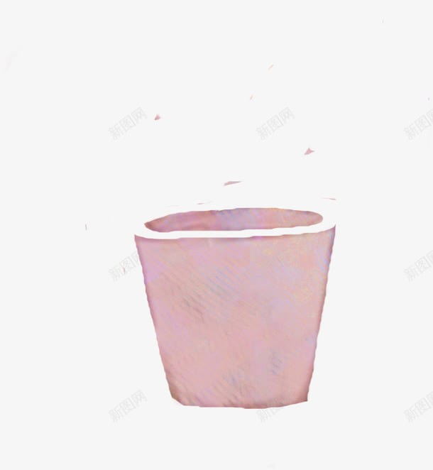 手绘粉色卡通容器装饰png免抠素材_新图网 https://ixintu.com 卡通 容器 粉色 装饰