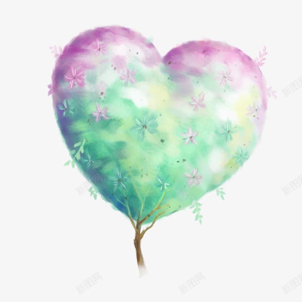 创意爱心树png免抠素材_新图网 https://ixintu.com 创意树 卡通 树木 爱心树 装饰