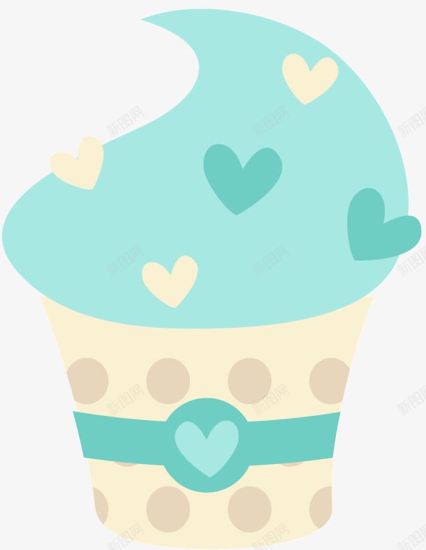 小清新蓝色可爱蛋糕png免抠素材_新图网 https://ixintu.com 可爱蛋糕 小清新 甜美 蓝色 蓝色蛋糕