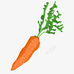 黄色胡萝卜扁平蔬菜矢量图素材
