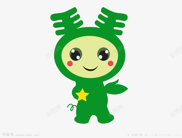 绿色的小人png免抠素材_新图网 https://ixintu.com 卡通 小人 素材 绿色