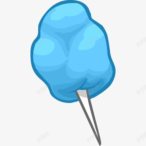 蓝色棉花糖png免抠素材_新图网 https://ixintu.com 图案设计 棉花糖 糖 蓝色棉花糖