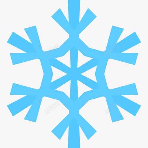 蓝色的圣诞雪花图标png_新图网 https://ixintu.com 图标 圣诞 蓝色 雪花