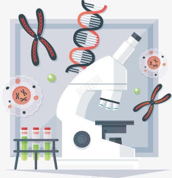 手绘显微镜png免抠素材_新图网 https://ixintu.com 化学符号 手绘 显微镜