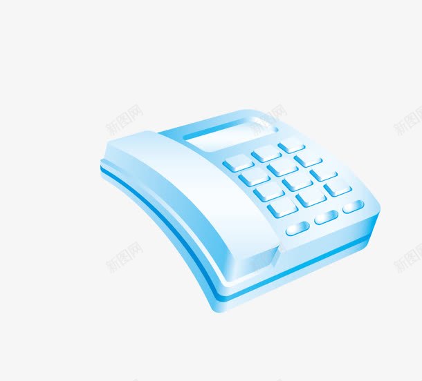 蓝色电话机png免抠素材_新图网 https://ixintu.com 卡通 手机 电话 矢量电话 联系 蓝色