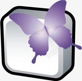 手绘蝴蝶卡通电脑图标图标