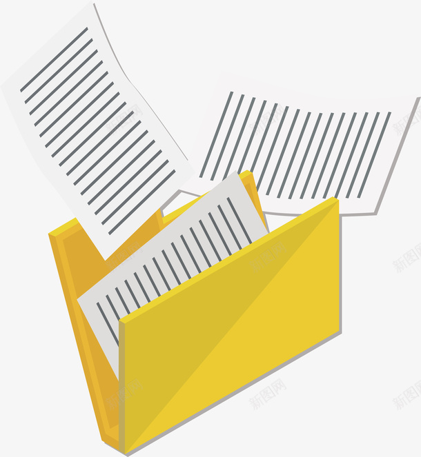 一个黄色文件夹与文件png免抠素材_新图网 https://ixintu.com 文件 文件PNG 矢量文件 矢量文件夹 黄色 黄色文件夹