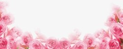 粉色浪漫唯美玫瑰边框素材