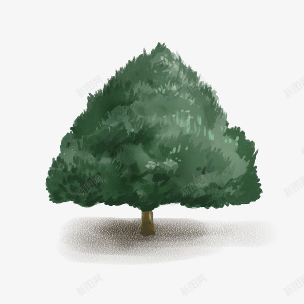 卡通的深绿色树png免抠素材_新图网 https://ixintu.com 卡通的深绿色树 树 深绿色树 绿色树