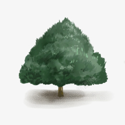 深绿色的树卡通的深绿色树高清图片