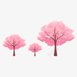 春上新粉色樱树素材