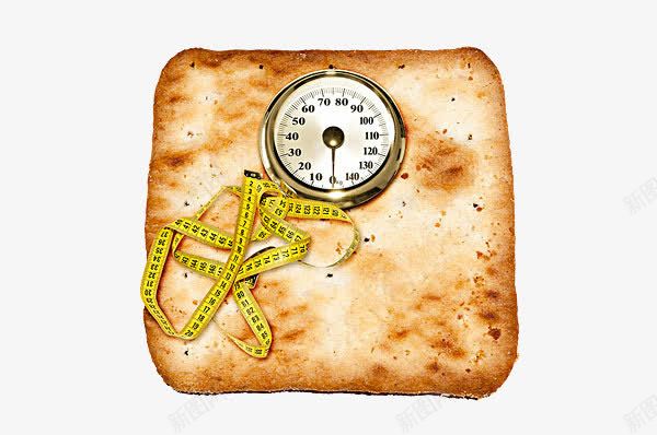 实物烤面包称和尺子png免抠素材_新图网 https://ixintu.com 体重 体重称 健康 减肥 尺子 测量 节食 运动 面包