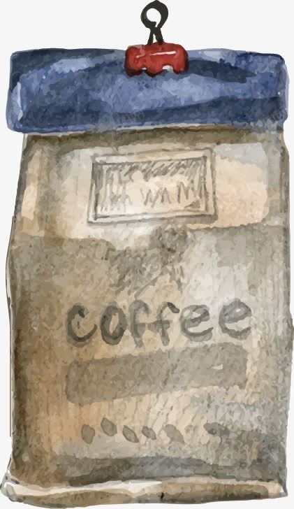 手绘水墨咖啡元素矢量图图标ai_新图网 https://ixintu.com coffee 咖啡图标 咖啡豆 手绘咖啡 矢量图