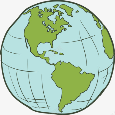 卡通地球矢量图图标图标