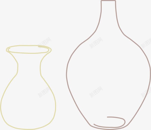 玻璃瓶png免抠素材_新图网 https://ixintu.com VI 卡通 手绘 牌子 玻璃瓶 简约 线条 透明