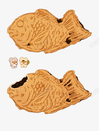 鱼饼png免抠素材_新图网 https://ixintu.com 手绘美食 美食插画 食物插画