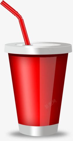 红色可乐杯素材