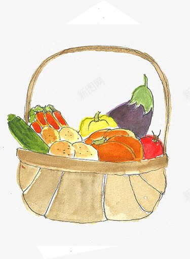 篮子里的蔬菜png免抠素材_新图网 https://ixintu.com 篮子 茄子 蔬菜