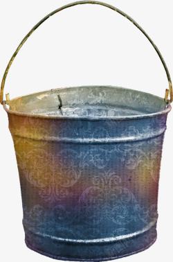 花纹铁桶彩色花纹铁桶高清图片