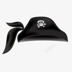 黑色质感海盗帽子素材