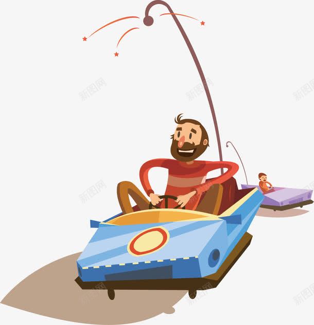 卡通卡丁车png免抠素材_新图网 https://ixintu.com 卡丁车 卡通 碰碰车