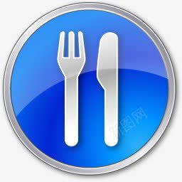 餐厅蓝色图标png_新图网 https://ixintu.com blue restaurant 蓝色的 餐厅
