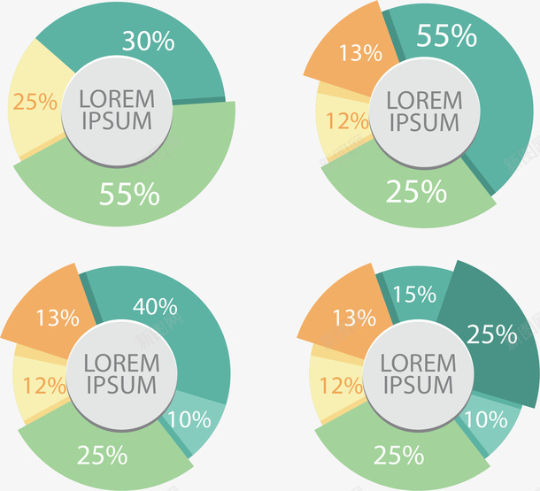 分类玫瑰占比图矢量图eps免抠素材_新图网 https://ixintu.com 信息图表 分类标签 数据图表 玫瑰图 矢量素材 矢量图