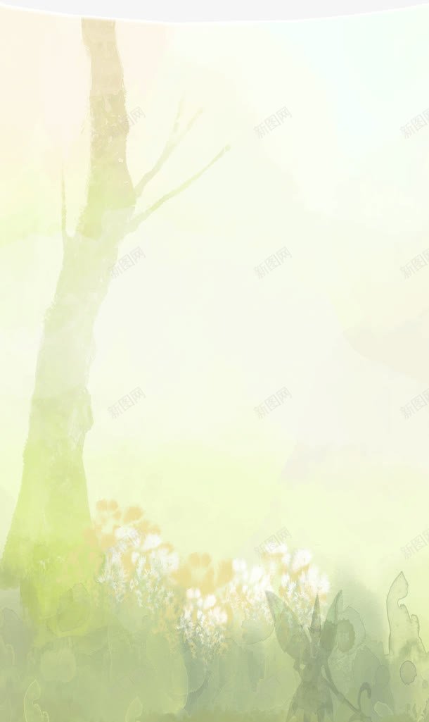 水彩树技画png免抠素材_新图网 https://ixintu.com 咖啡色 树支 水彩树技画