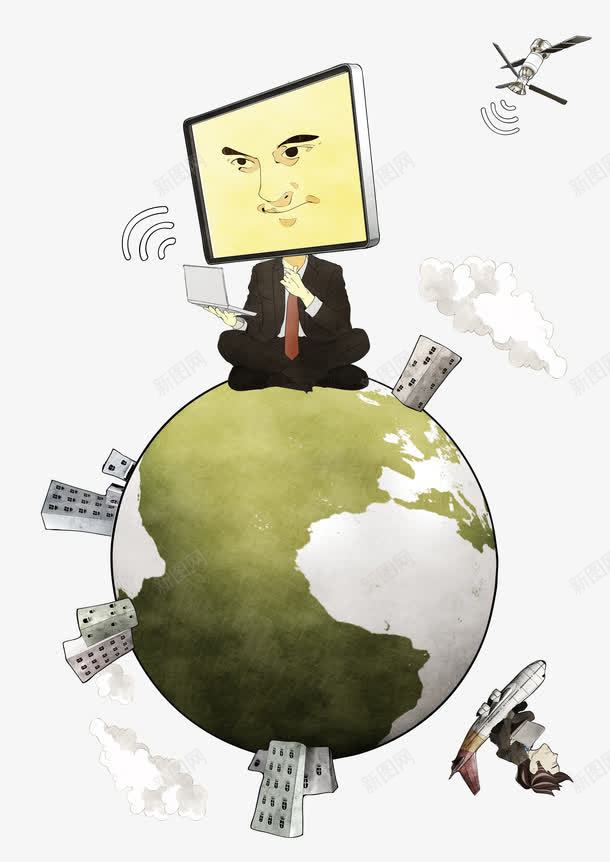 地球psd免抠素材_新图网 https://ixintu.com 地球人 科技
