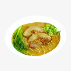 鸡汤面条产品实物鸡汤生菜卤肉面高清图片