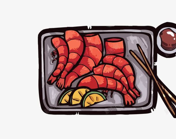 一盆美味的虾png免抠素材_新图网 https://ixintu.com 卡通 美食 虾