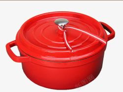 红色土锅慢炖锅素材