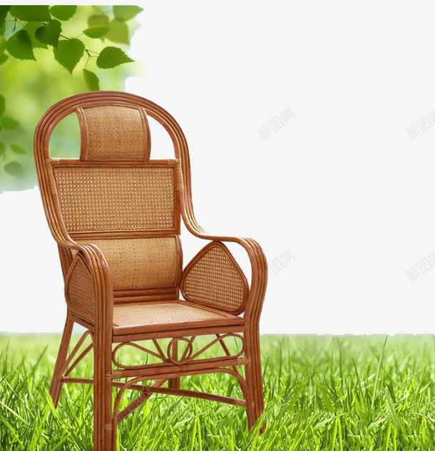 草地上的藤椅png免抠素材_新图网 https://ixintu.com 产品实物 日用百货 草地 藤椅