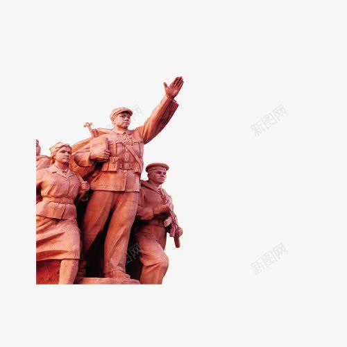 雕像png免抠素材_新图网 https://ixintu.com 建军节 抗日 红军 雕像