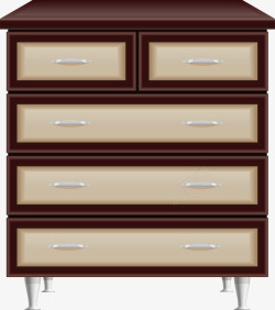 褐色实木柜子家具素材