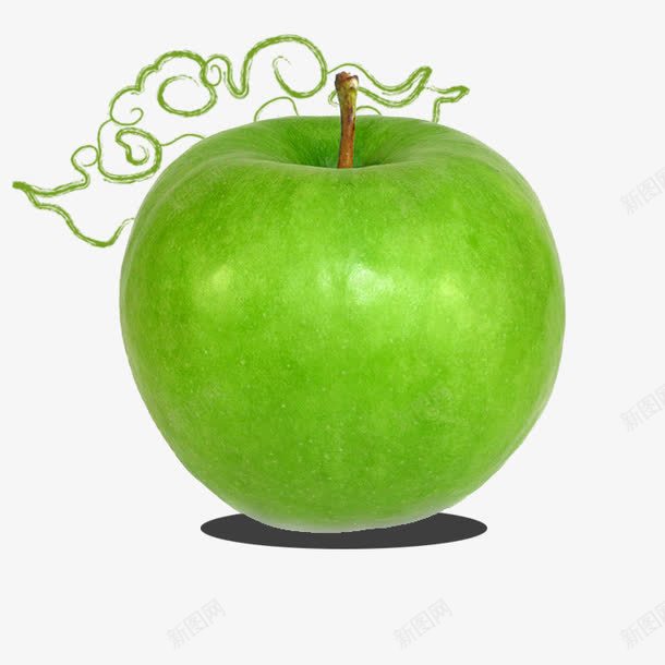 3d立体青苹果png免抠素材_新图网 https://ixintu.com 3d水果 新鲜 水果 立体水果 绿色 苹果