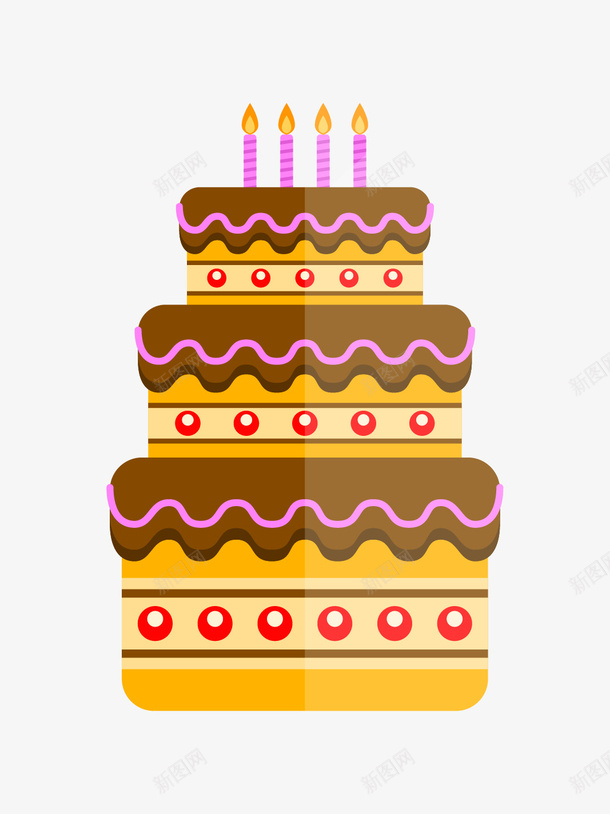 生日蛋糕矢量图ai免抠素材_新图网 https://ixintu.com 生日 生日矢量 生日蛋糕 蛋糕 蛋糕矢量 矢量图