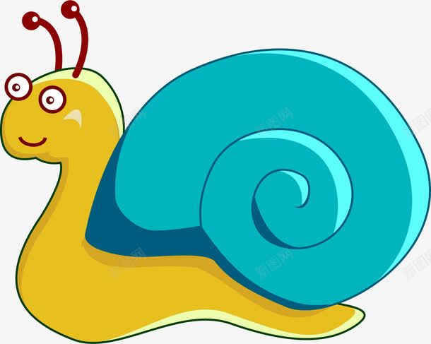 卡通蜗牛元素png免抠素材_新图网 https://ixintu.com 动物 卡通 可爱 蜗牛