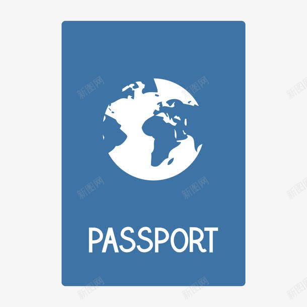 蓝色护照png免抠素材_新图网 https://ixintu.com 护照 科技 蓝色