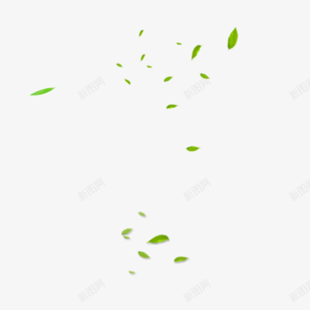 漂浮绿色叶片装饰png免抠素材_新图网 https://ixintu.com 叶片 漂浮 绿色 装饰 设计
